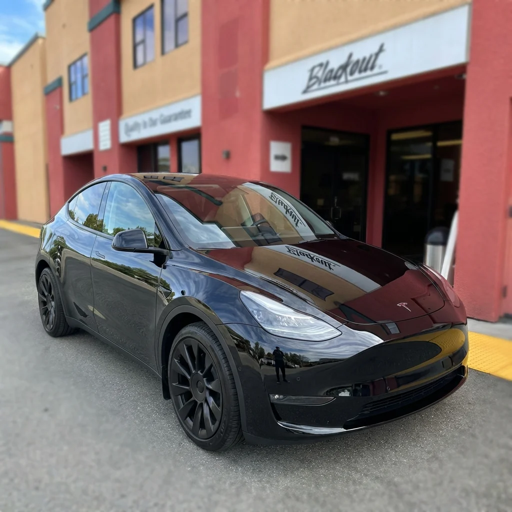 Multi-layer ceramic coating application process at Blackout Gilroy shop