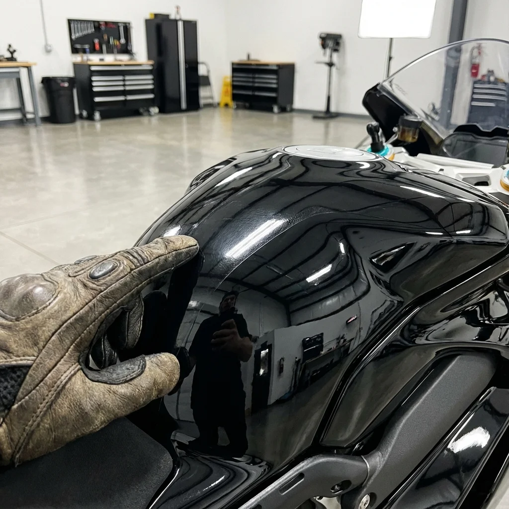 Motorcycle Paint Protection Film (PPF) service at Blackout Window Tinting Gilroy