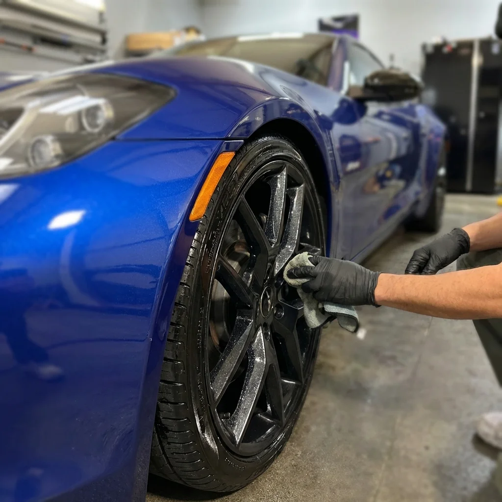 Wheel Washing service at Blackout Window Tinting Gilroy